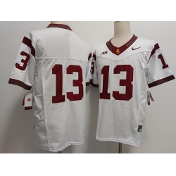 USC Trojans #13 White  F U S E Jersey BIG