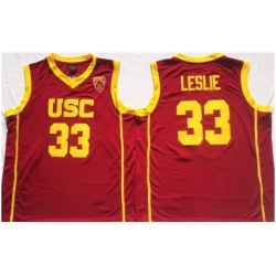 USC Trojans Basketball Jersey #33 Lisa Leslie Red Stitched NCAA Jersey