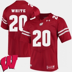 Men Wisconsin Badgers James White Red Alumni Football Game Ncaa 2018 Jersey