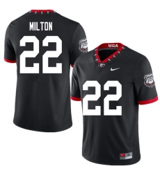 2020 Men #22 Kendall Milton Georgia Bulldogs Mascot 100th Anniversary College Football Jerseys Sale-