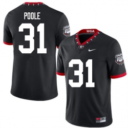 2020 Men #31 William Poole Georgia Bulldogs Mascot 100th Anniversary College Football Jerseys Sale-B