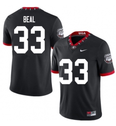 2020 Men #33 Robert Beal Georgia Bulldogs Mascot 100th Anniversary College Football Jerseys Sale-Bla