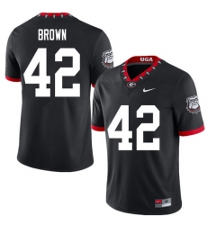 2020 Men #42 Matthew Brown Georgia Bulldogs Mascot 100th Anniversary College Football Jerseys Sale-B