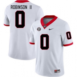 Men #0 Roderick Robinson II Georgia Bulldogs College Football Jerseys Stitched-White