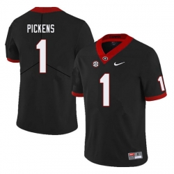 Men #1 George Pickens Georgia Bulldogs College Football Jerseys Sale-Black