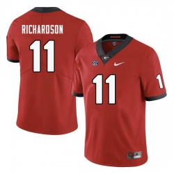 Men #11 Keyon Richardson Georgia Bulldogs College Football Jerseys-Red