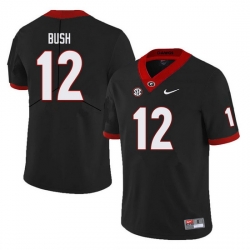 Men #12 Tommy Bush Georgia Bulldogs College Football Jerseys Sale-Black