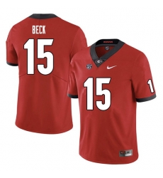 Men #15 Carson Beck Georgia Bulldogs College Football Jerseys Sale-Red