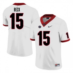 Men #15 Carson Beck Georgia Bulldogs College Football Jerseys Sale-White