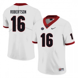 Men #16 Demetris Robertson Georgia Bulldogs College Football Jerseys white