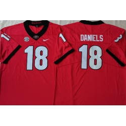 Men #18 JT Daniels Georgia Bulldogs College Football Jerseys Sale-Red