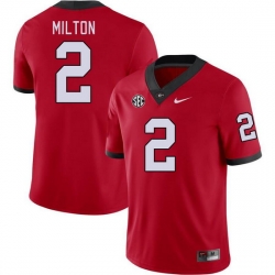 Men #2 Kendall Milton Georgia Bulldogs College Football Jerseys Stitched-Red