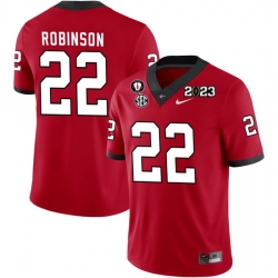 Men #22 Branson Robinson Georgia Bulldogs 2022-23 CTP National Championship Football Jerseys