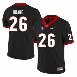 Men #26 Collin Drake Georgia Bulldogs College Football Jerseys Sale-Black Anniversary