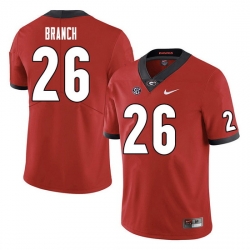 Men #26 Daran Branch Georgia Bulldogs College Football Jerseys Sale-Red