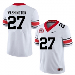 Men #27 C.J. Washington Georgia Bulldogs College Football Jerseys Sale-40th Anniversary