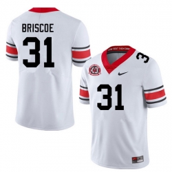 Men #31 Grant Briscoe Georgia Bulldogs College Football Jerseys Sale-40th Anniversary