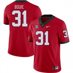 Men #31 Smoke Bouie Georgia Bulldogs College Football Jerseys Stitched-Red