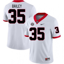 Men #35 Aidan Bailey Georgia Bulldogs College Football Jerseys Stitched-White