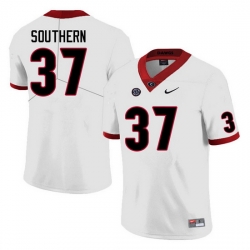 Men #37 Drew Southern Georgia Bulldogs College Football Jerseys Sale-White Anniversary