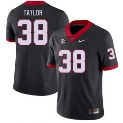 Men #38 Patrick Taylor Georgia Bulldogs College Football Jerseys Stitched-Black