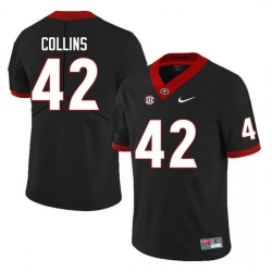 Men #42 Graham Collins Georgia Bulldogs College Football Jerseys Sale-Black Anniversary