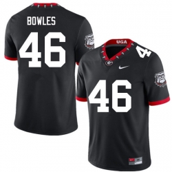 Men #46 Payton Bowles Georgia Bulldogs College Football Jerseys Sale-100th Anniversary