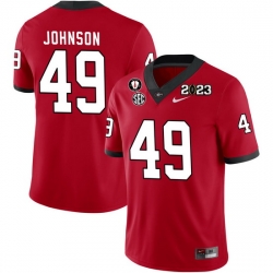 Men #49 Samuel Johnson Georgia Bulldogs 2022-23 CTP National Championship Football Jerseys