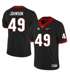 Men #49 Samuel Johnson Georgia Bulldogs College Football Jerseys Sale-Black Anniversary