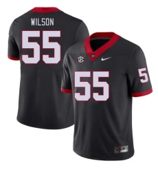 Men #55 Jared Wilson Georgia Bulldogs College Football Jerseys Stitched-Black