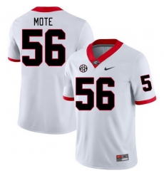 Men #56 William Mote Georgia Bulldogs College Football Jerseys Stitched-White