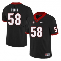 Men #58 Hayden Rubin Georgia Bulldogs College Football Jerseys Sale-Black