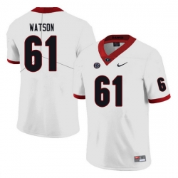 Men #61 Blake Watson Georgia Bulldogs College Football Jerseys white