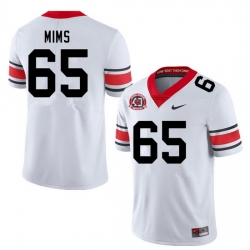 Men #65 Amarius Mims Georgia Bulldogs Nationals Champions 40th Anniversary College Football Jerseys