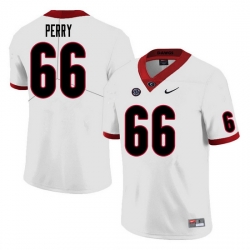 Men #66 Dalton Perry Georgia Bulldogs College Football Jerseys Sale-White