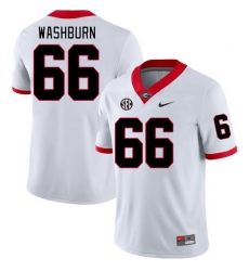 Men #66 Jonathan Washburn Georgia Bulldogs College Football Jerseys Stitched-White