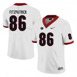 Men #86 John FitzPatrick Georgia Bulldogs College Football Jerseys white