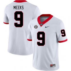 Men #9 Jackson Meeks Georgia Bulldogs College Football Jerseys Stitched-White