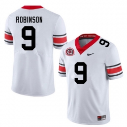 Men #9 Justin Robinson Georgia Bulldogs Nationals Champions 40th Anniversary College Football Jersey