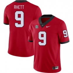 Men #9 Justyn Rhett Georgia Bulldogs College Football Jerseys Stitched-Red