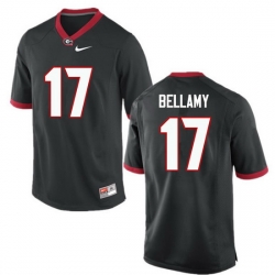 Men Georgia Bulldogs #17 Davin Bellamy College Football Jerseys-Black