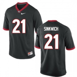 Men Georgia Bulldogs #21 Frank Sinkwich College Football Jerseys-Black