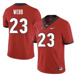 Men Georgia Bulldogs #23 Mark Webb College Football Jerseys Sale-Red