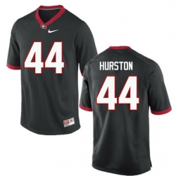 Men Georgia Bulldogs #44 Justin Hurston College Football Jerseys-Black