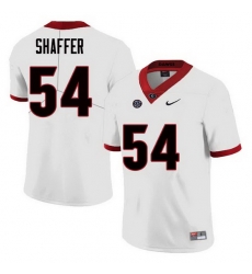 Men Georgia Bulldogs #54 Justin Shaffer College Football Jerseys Sale-White