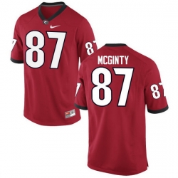 Men Georgia Bulldogs #87 Miles McGinty College Football Jerseys-Red