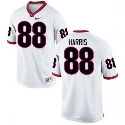Men Georgia Bulldogs #88 Jackson Harris College Football Jerseys-White