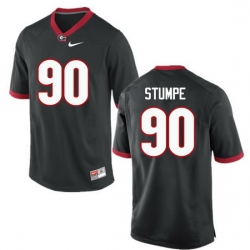 Men Georgia Bulldogs #90 Tanner Stumpe College Football Jerseys-Black