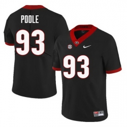 Men Georgia Bulldogs #93 Antonio Poole College Football Jerseys Sale-Black