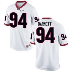 Men Georgia Bulldogs #94 Michael Barnett College Football Jerseys-White